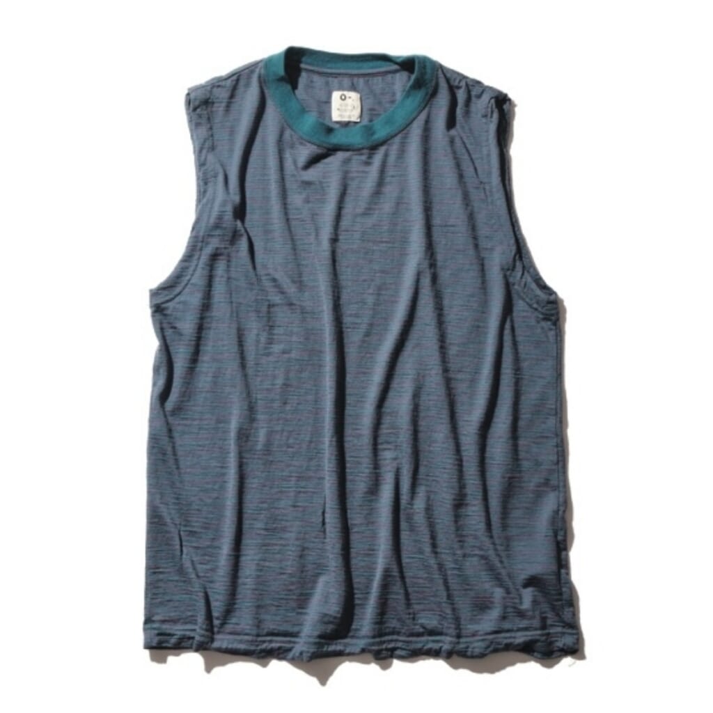 O-のメリノウールノースリーブTシャツ