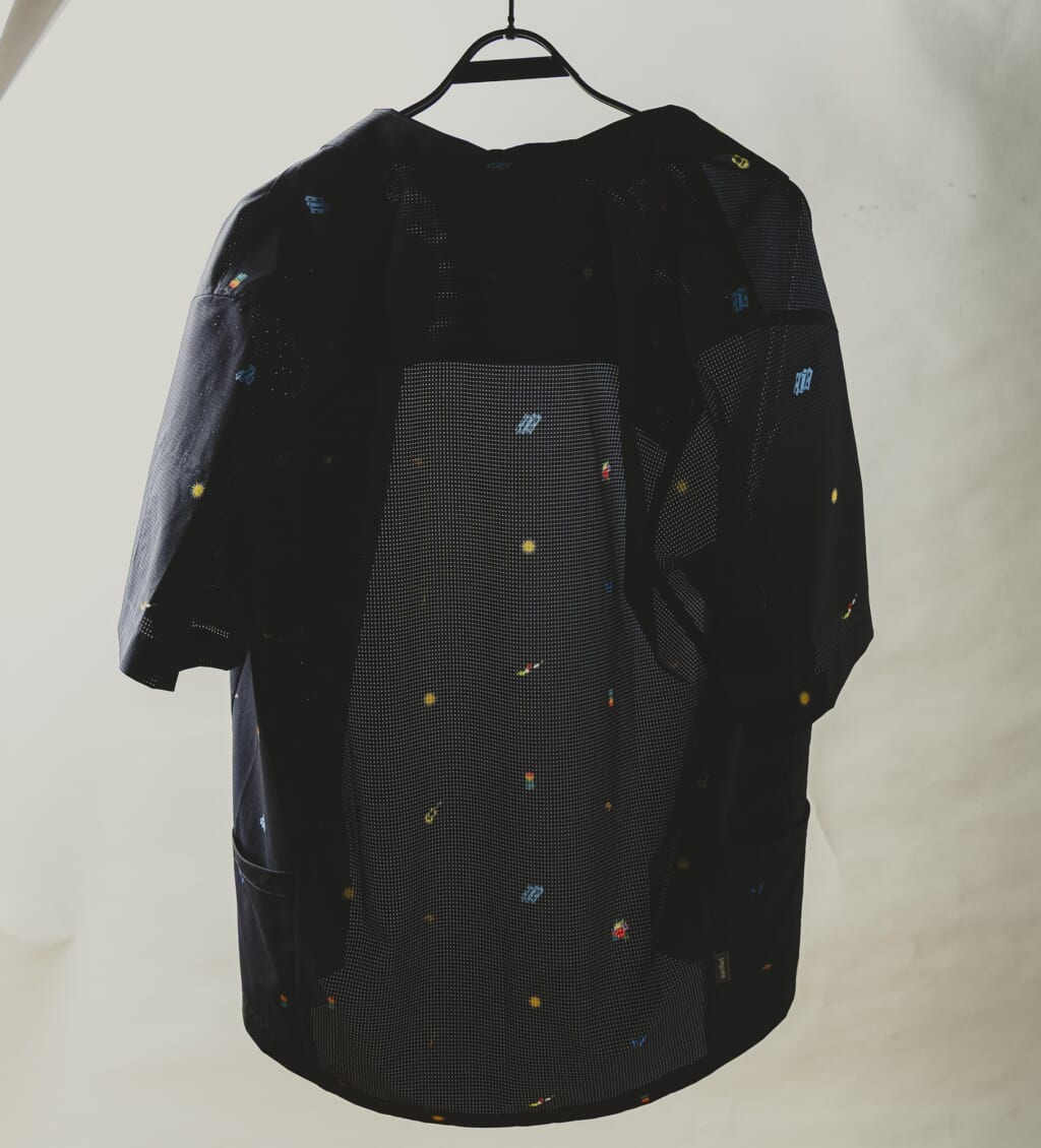 メッシュ半袖シャツ背面