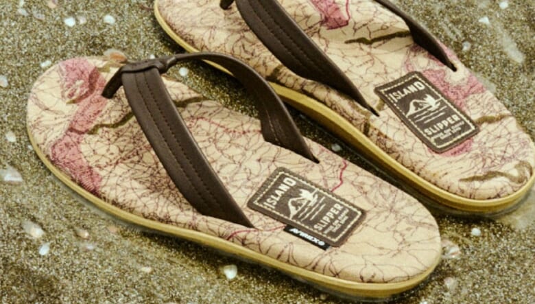 AVIREX×ISLAND SLIPPERのAVIREX / ISLAND SLIPPER MAP PATTERN TONGS SANDAL