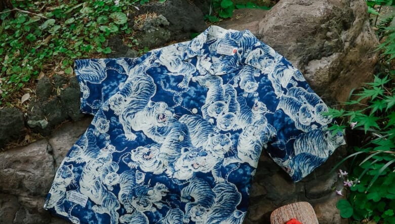 Schott×GYPSY＆SONSのSchott×GYPSY＆SONS INDIGO SHIRT“百虎”