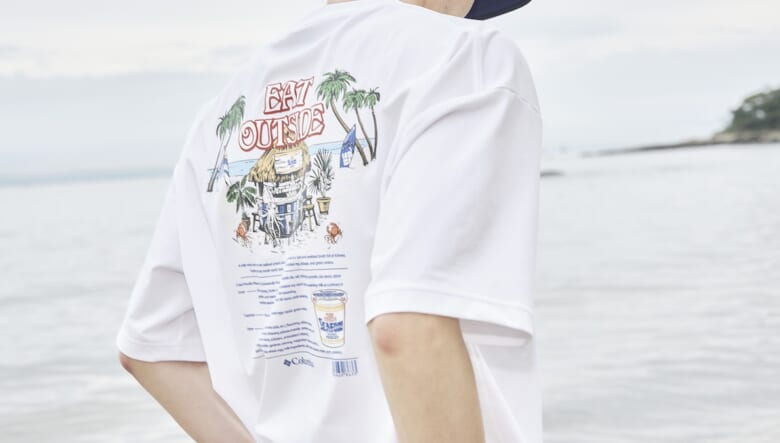 Columbia×カップヌードルのBASIN TO GARDEN WATER GRAPHIC S/S TEE