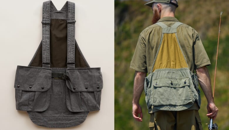 Nigel Cabourn_FISHING VEST - PIGMENT DYE
