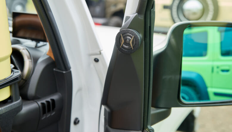 【’19 SUZUKI JIMNY JB64】レトロ感を強調させるため、白基調でトータルコーデ。