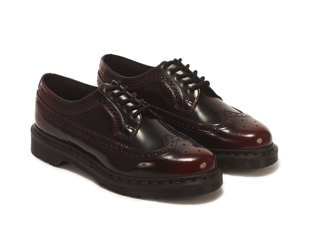 DR. MARTENS 3989 BROGUE SHOE CHERRY RED ARCADIA