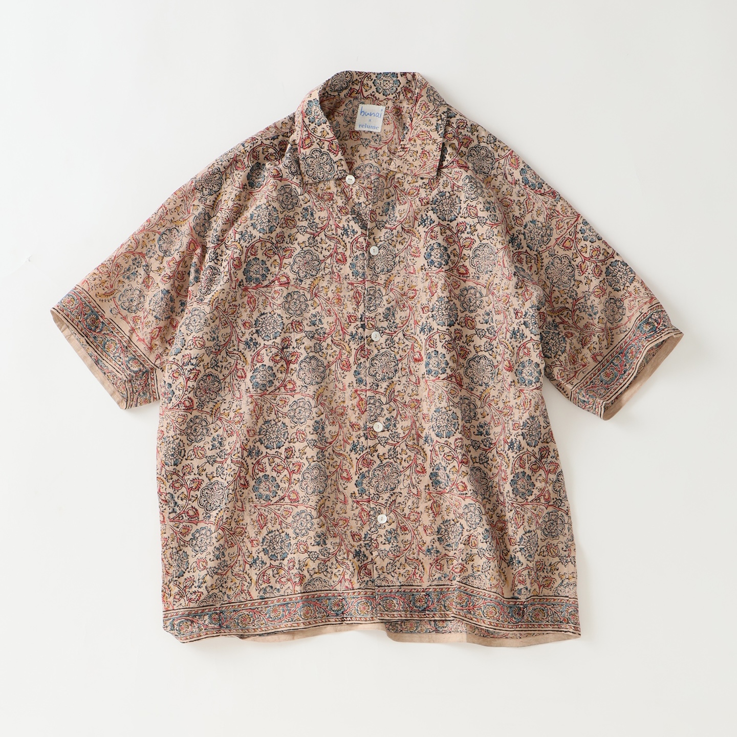 JS レリューム×bunai AJRAK PRINT SHIRTS