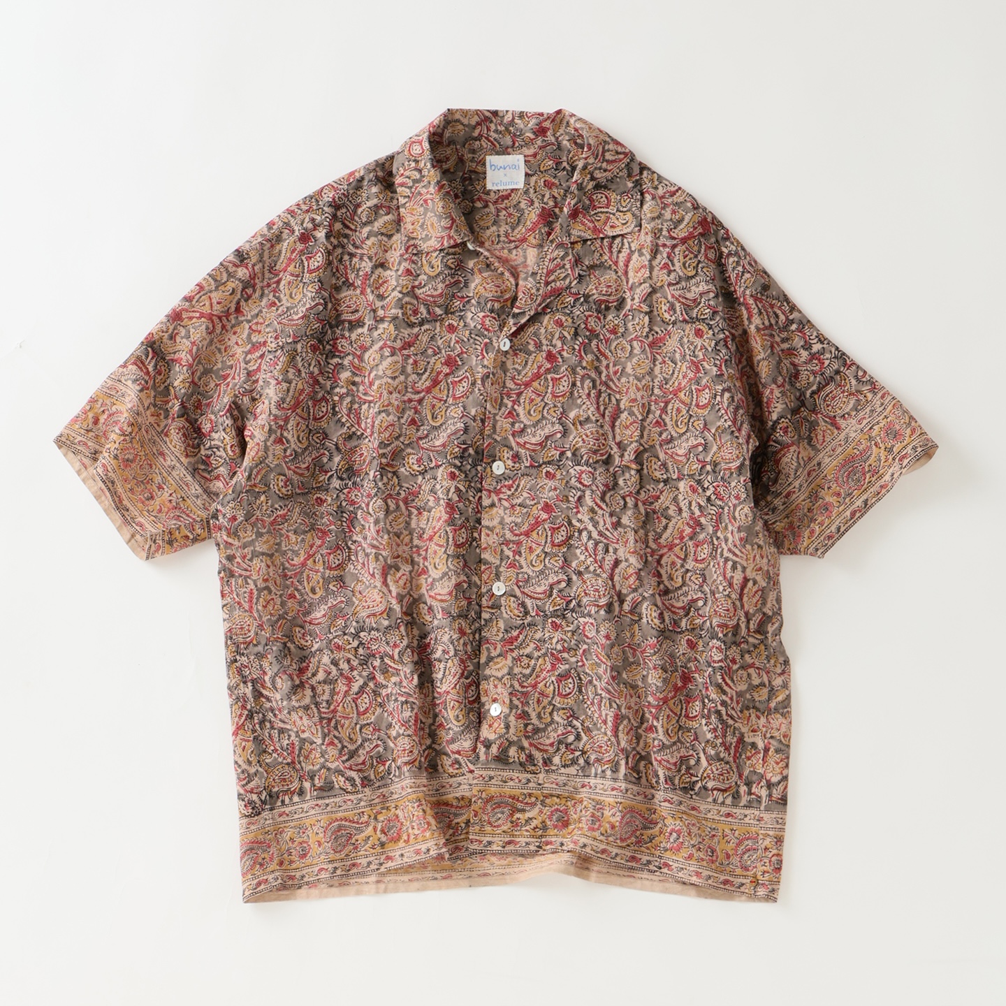 JS レリューム×bunai AJRAK PRINT SHIRTS