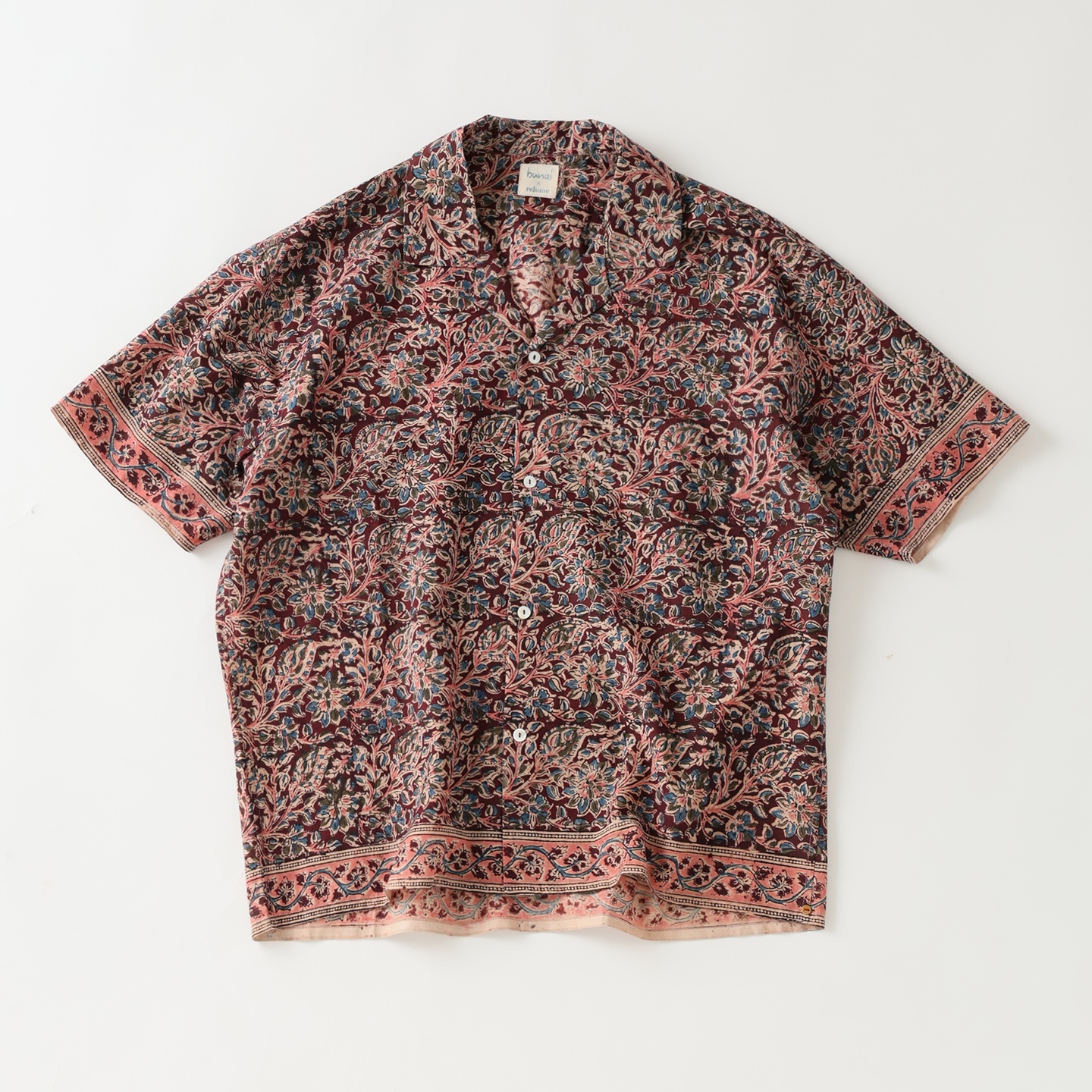 JS レリューム×bunai AJRAK PRINT SHIRTS