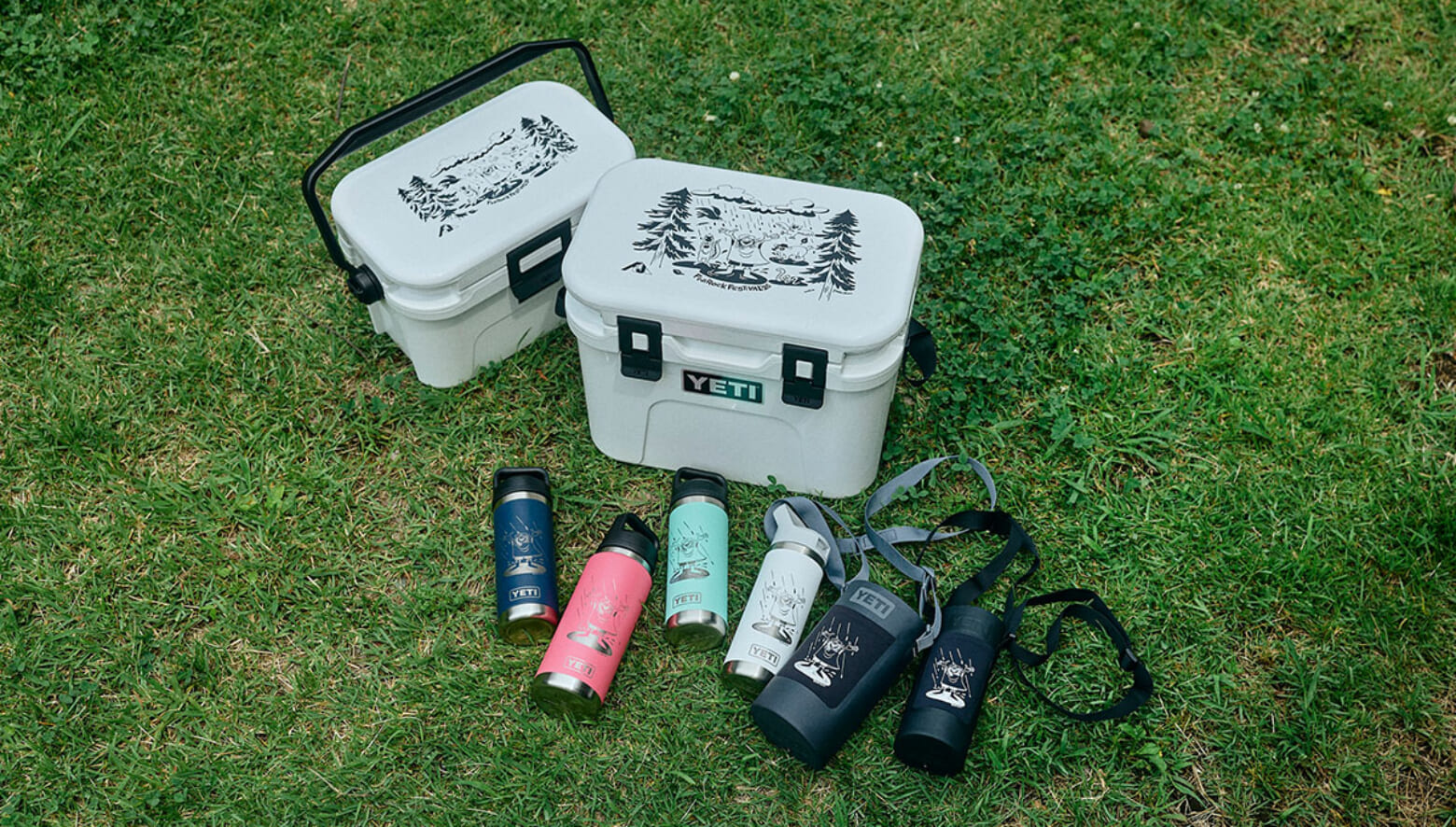 フジロック会場内のYETI®︎ブース限定で、イラストレーター花井祐介氏
