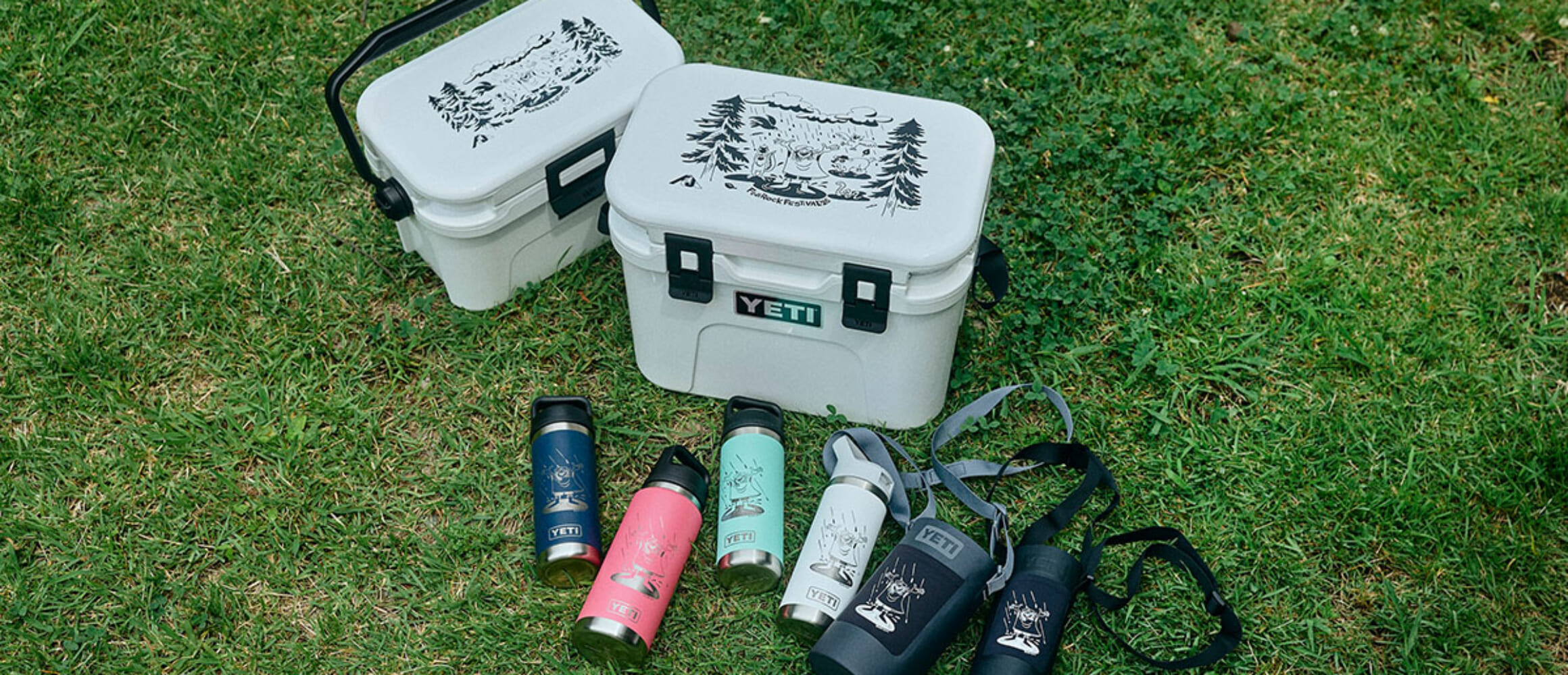フジロック会場内のYETI®︎ブース限定で、イラストレーター花井祐介氏