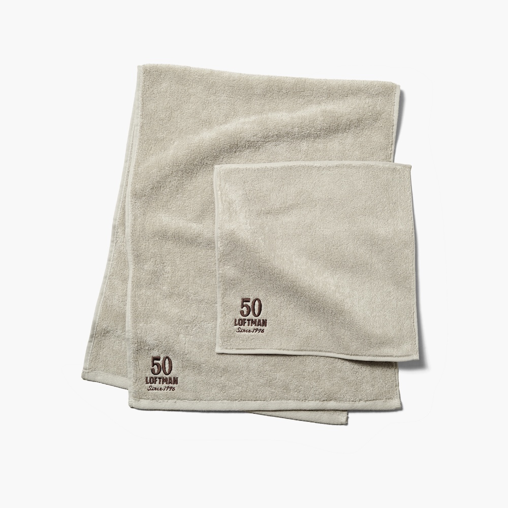 LOFTMAN×THING FABRICS 50TH TIP TOP 365 FACE TOWEL ¥2750、50TH TIP TOP 365 HAND TOWEL
