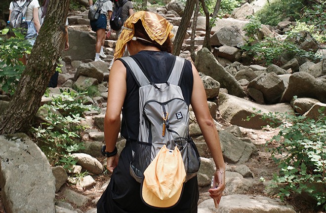 BURNEY PACKABLE BACKPACK 15 BLACK使用例
