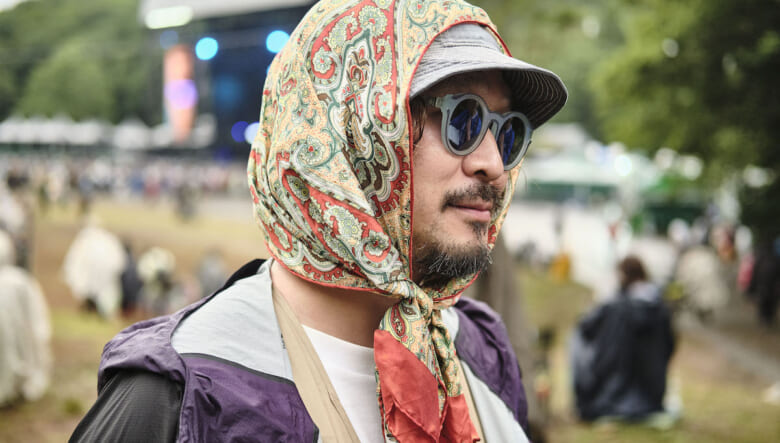 個性派レイヤードにあえて柄モノを。-FUJI ROCK FESTIVAL 2026-