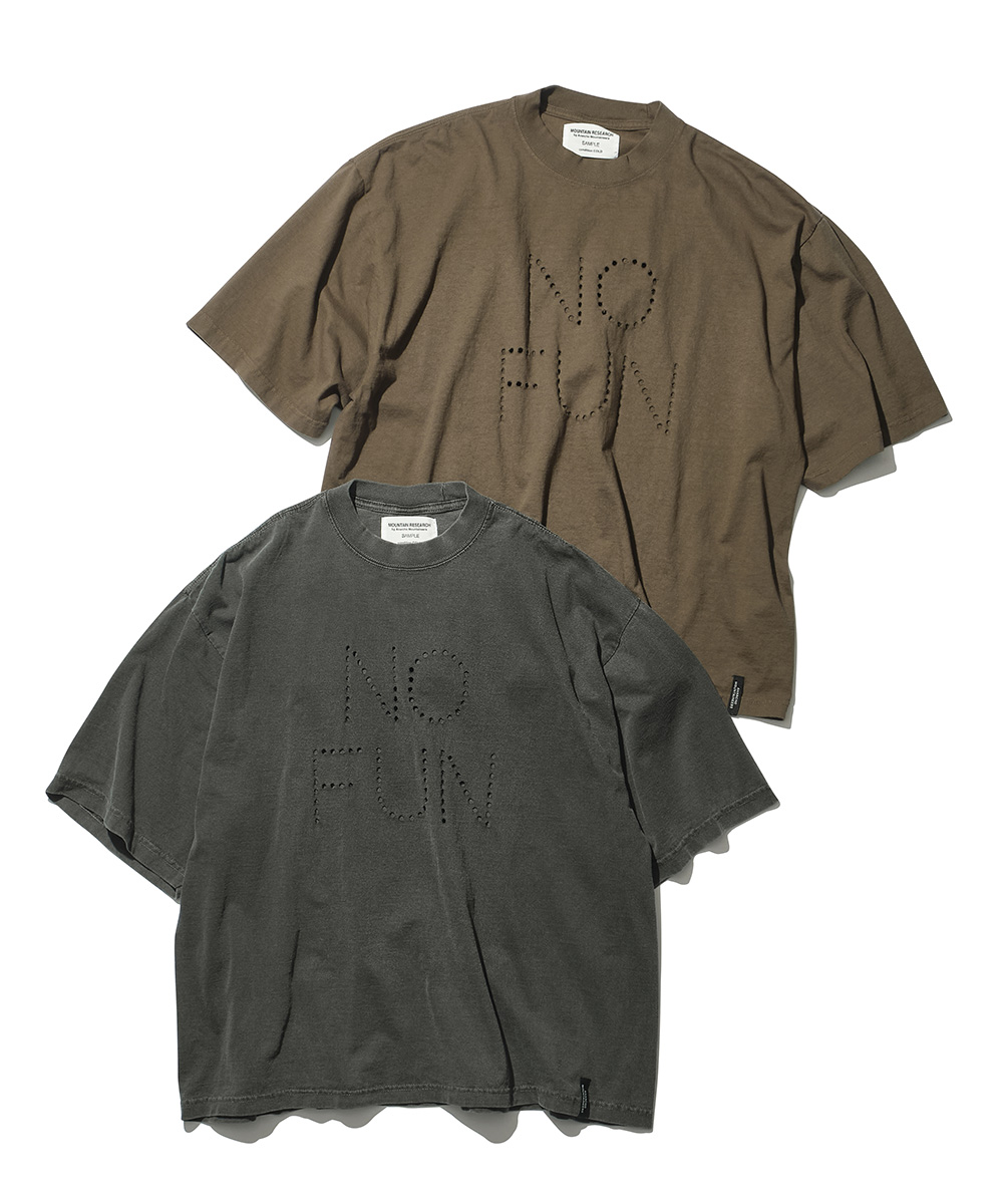 Mountain Research Punctured Letters Tee "No Fun"