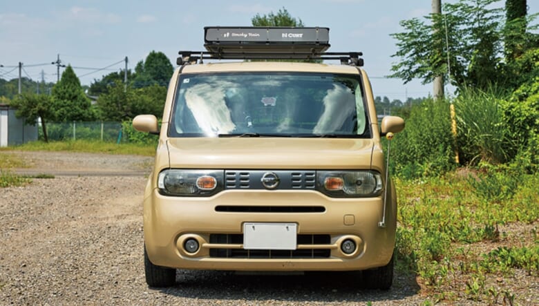アメ車好きがあえて選んだ、コンパクトなキャンプ車。【’10 NISSAN CUBE】