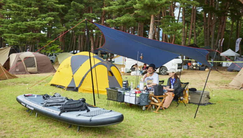 夏を満喫！水濡れ前提のSUPキャンプでチルタイムも快適。（GO OUT CAMP 猪苗代 vol.12）