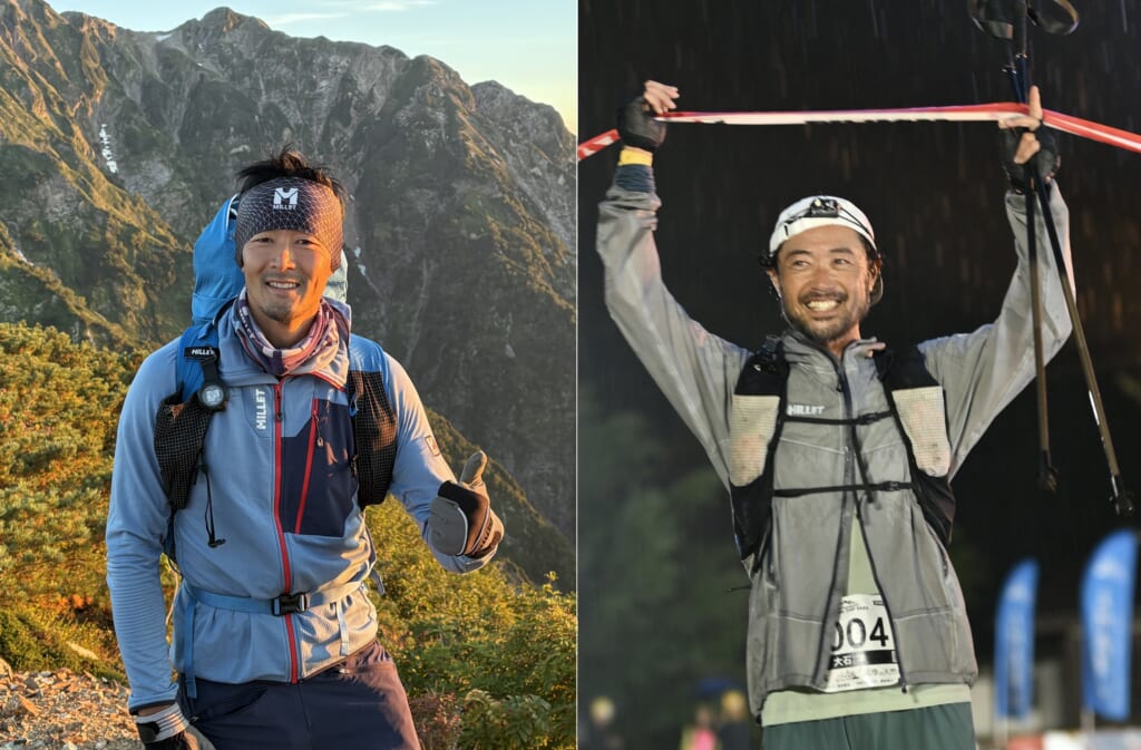 山岳ガイド:杉山龍郎さんとモデル:大石学さん