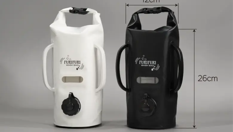 “振る”洗濯器。キャンプの悩みを解決する画期的ウォッシュバッグがMakuakeで発売中。