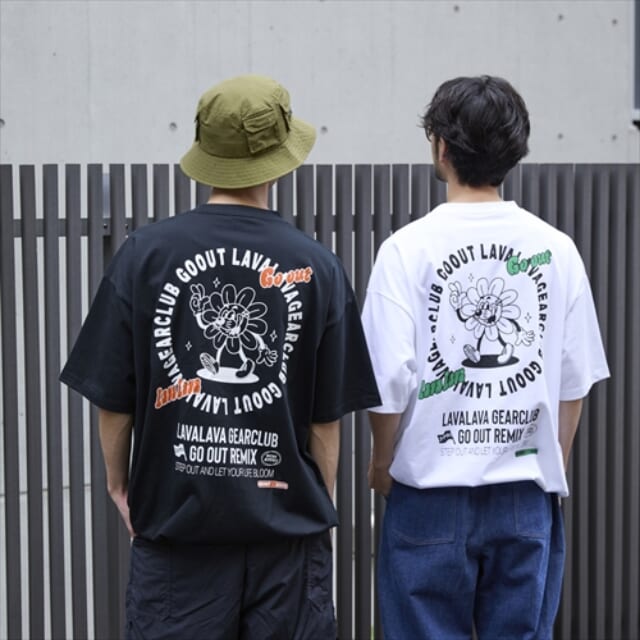 LAVA LAVA GEARCLUB×GO OUT　LAVALAVA GEAR CLUB×GO OUT “ラバエルフラワーT”