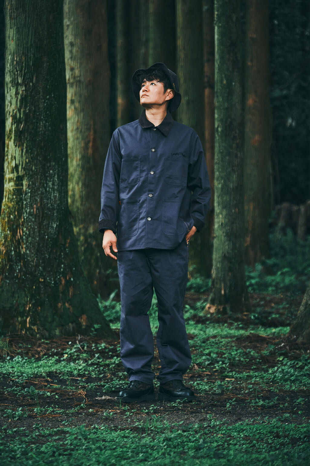 UNIVERSAL OVERALL × HILLS FIELD セットアップ ネイビー