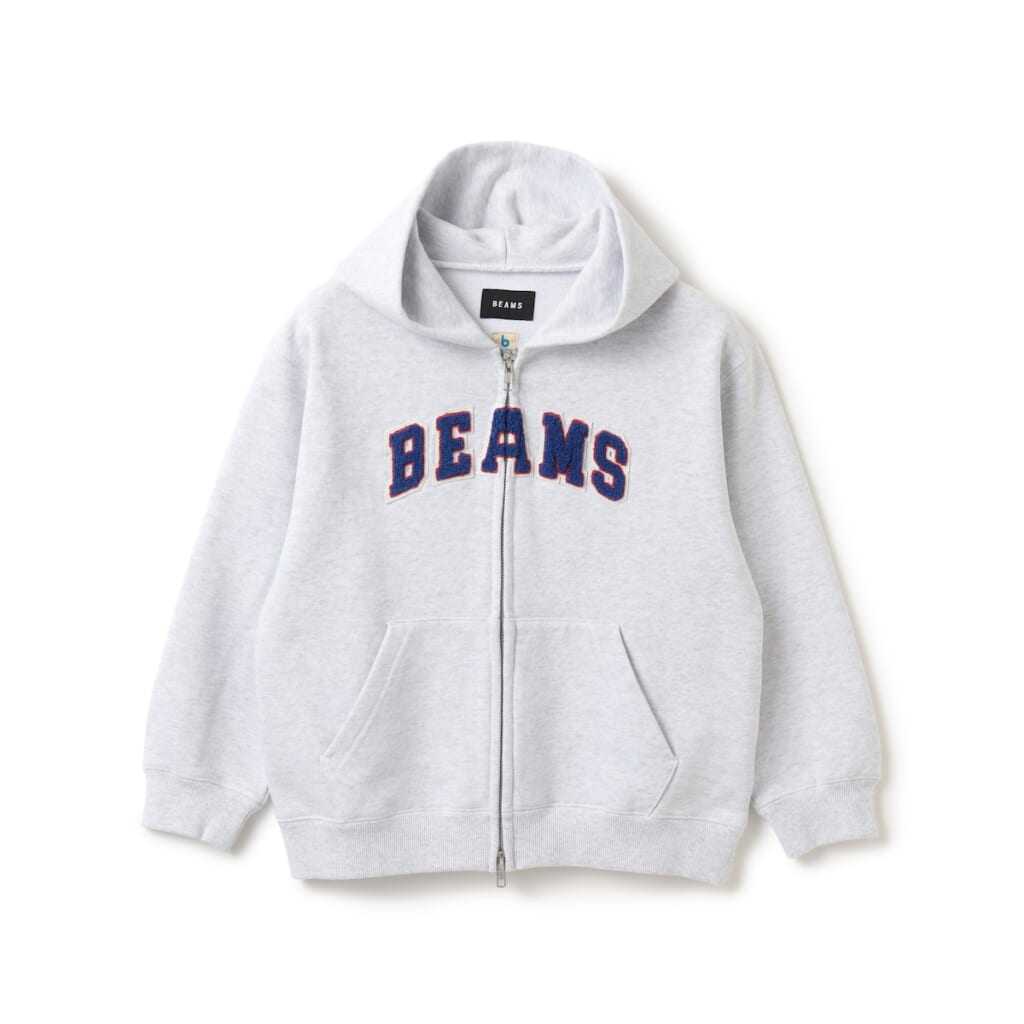 BEAMS meets こども ビームスのBEAMS ロゴ ベーシック フルジップフーディ
