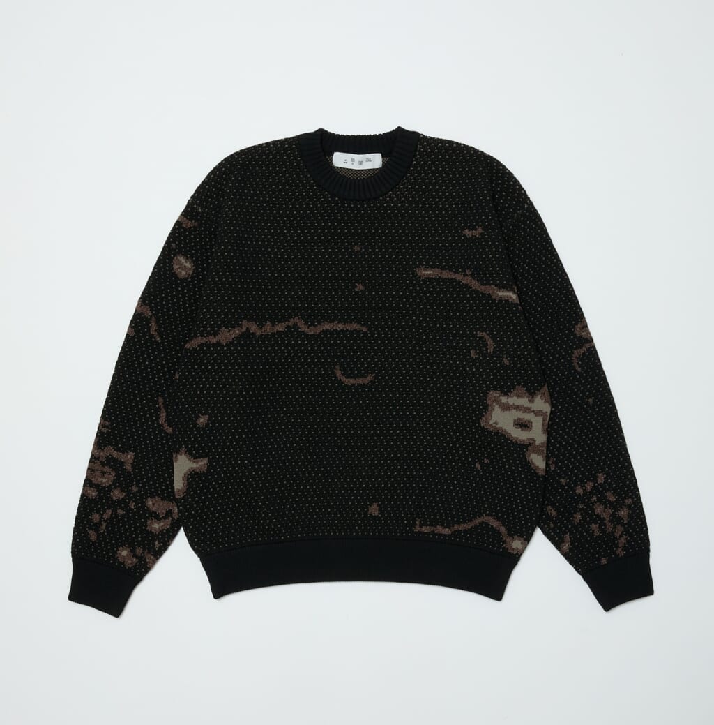 bal JACQUARD PATTERN CREWNECK SWEATER