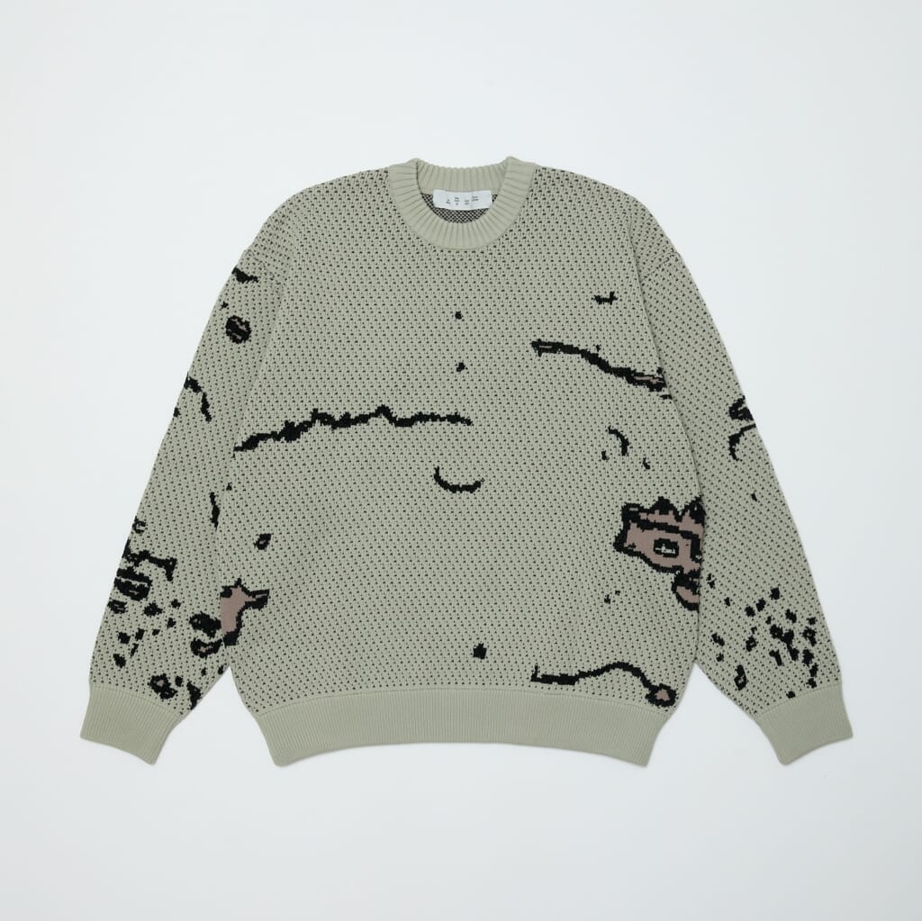 bal JACQUARD PATTERN CREWNECK SWEATER