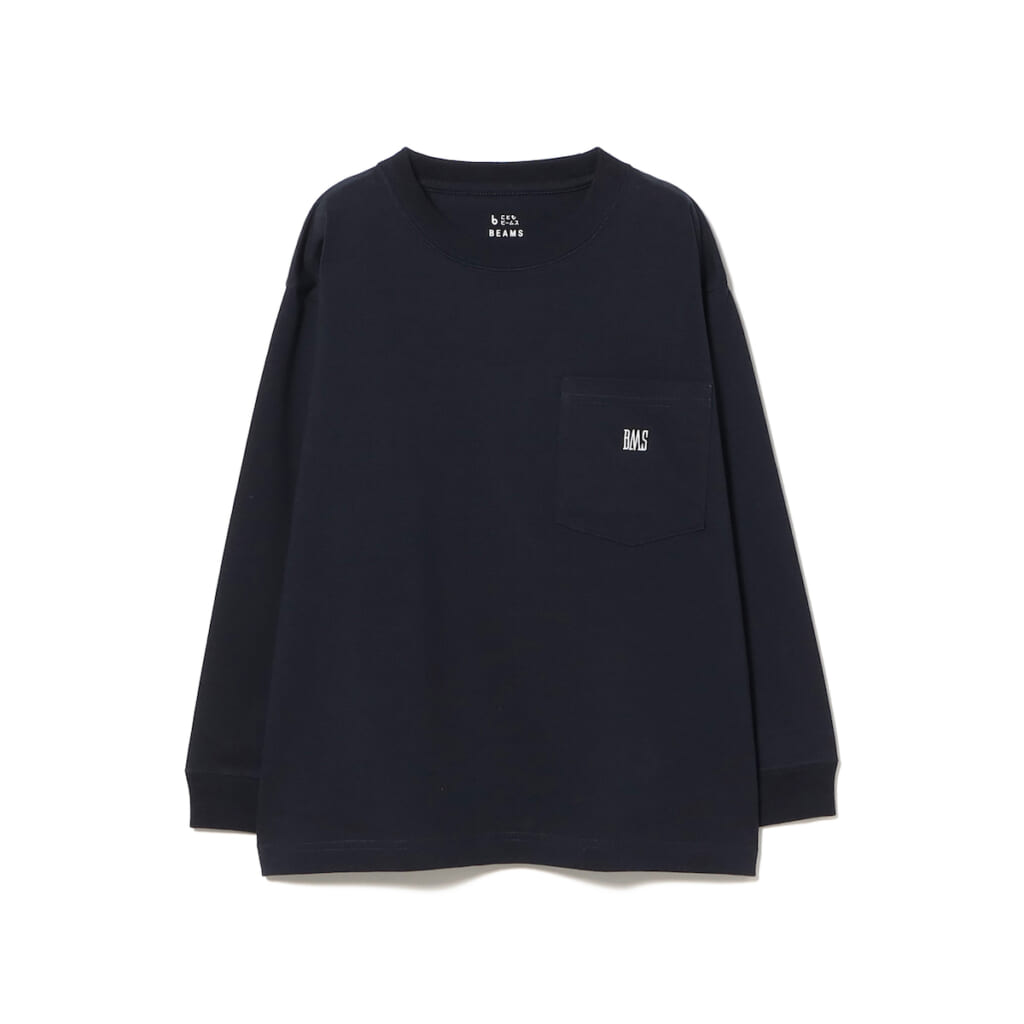 BEAMS meets こども ビームスのBMSロゴ ロングスリーブ Tシャツ