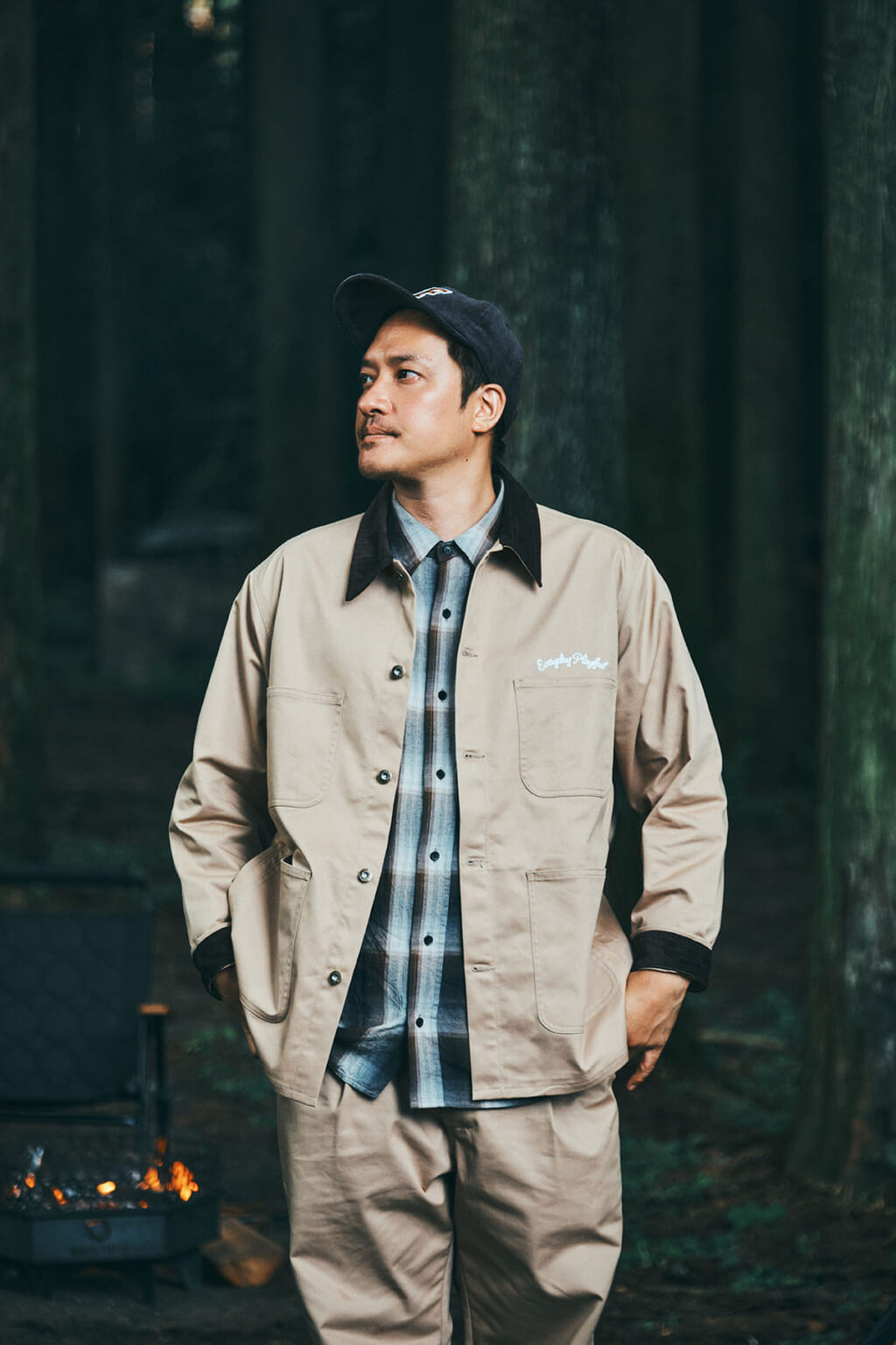 UNIVERSAL OVERALL × HILLS FIELD セットアップ ベージュ
