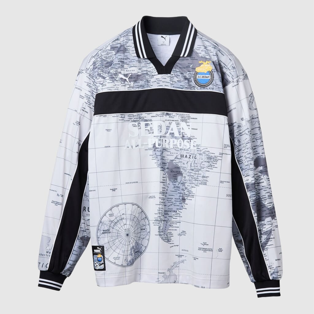 PUMA×SEDAN ALL-PURPOS World Map Game Shirts