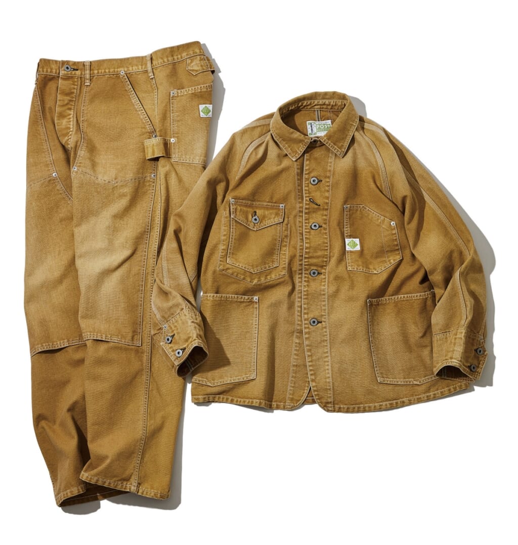 Post O'Alls
Vintage Canvas Brown Bio Stone Wash
Engineer’s Jacket, W-Knee Dungaree