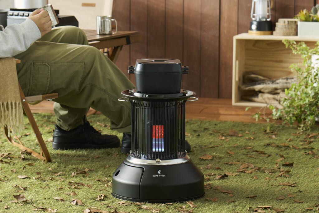 カセットガスストーブ "マル暖プラス"屋外使用例