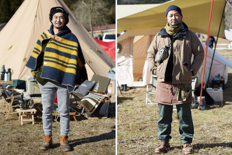 真冬のキャンプ場で 暖かおしゃれなアウトドアスナップ 2 アウトドアファッションのgo Out